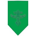 Unconditional Love Warriors Cross Rhinestone Bandana Emerald Green Large UN814143